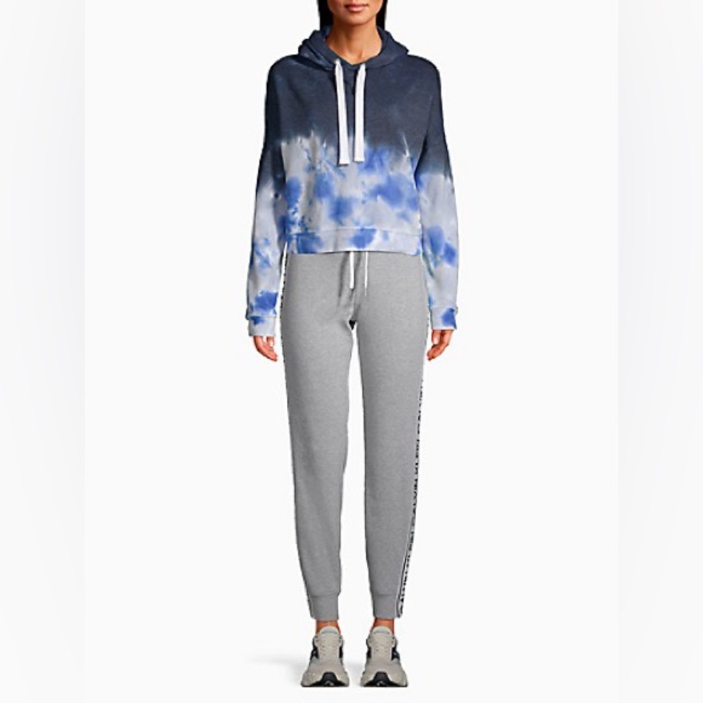 Calvin Klein Jeans Tie Dye Monogram Logo Cropped Hoodie